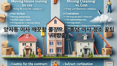 ✨양지동 이사, 깨끗함 풀장으로 풍덩! 이사 청소 꿀팁 대방출✨